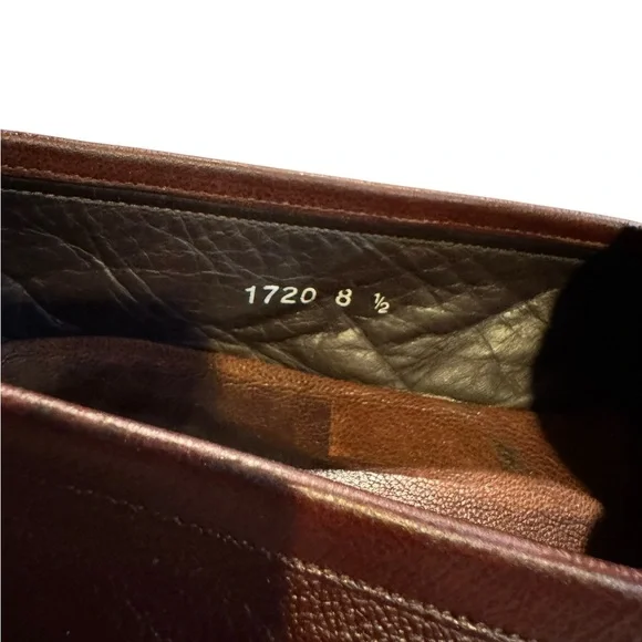 Prada Mens Classic Brown Leather Slip On Shoes